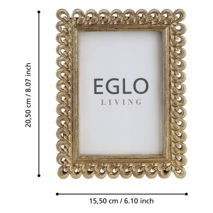 Eglo - Fotorámeček 10x15 cm zlatá