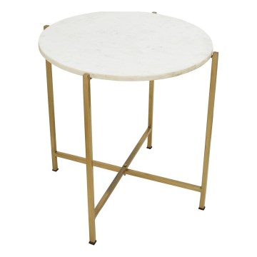 Eglo 424002 - Odkládací stolek TOWADA 46 cm dekor mramor/zlatá