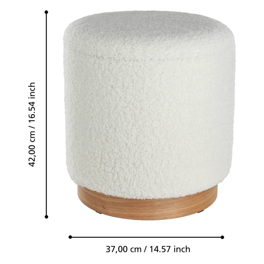 Eglo - SADA 2x Taburet pr. 30,5/37 cm bílá