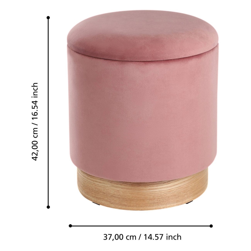 Eglo - SADA 2x Taburet pr. 30,5/37 cm růžová