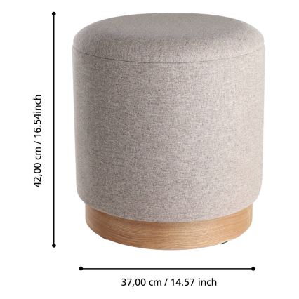 Eglo - SADA 2x Taburet pr. 30,5/37 cm hnědá