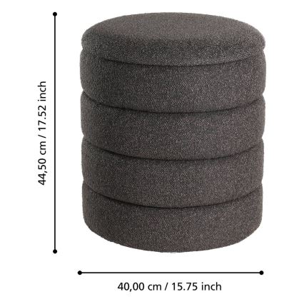 Eglo - SADA 2x Taburet pr. 33,5/40 cm černá