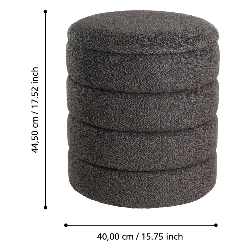 Eglo - SADA 2x Taburet pr. 33,5/40 cm černá