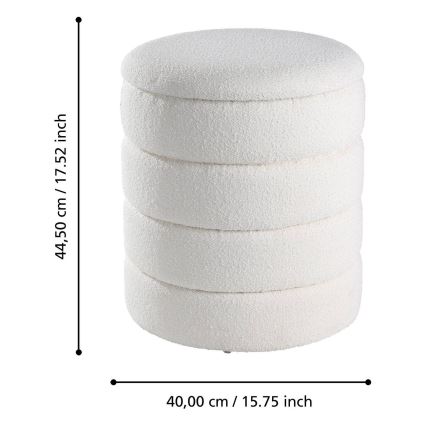 Eglo - SADA 2x Taburet pr. 33,5/40 cm bílá