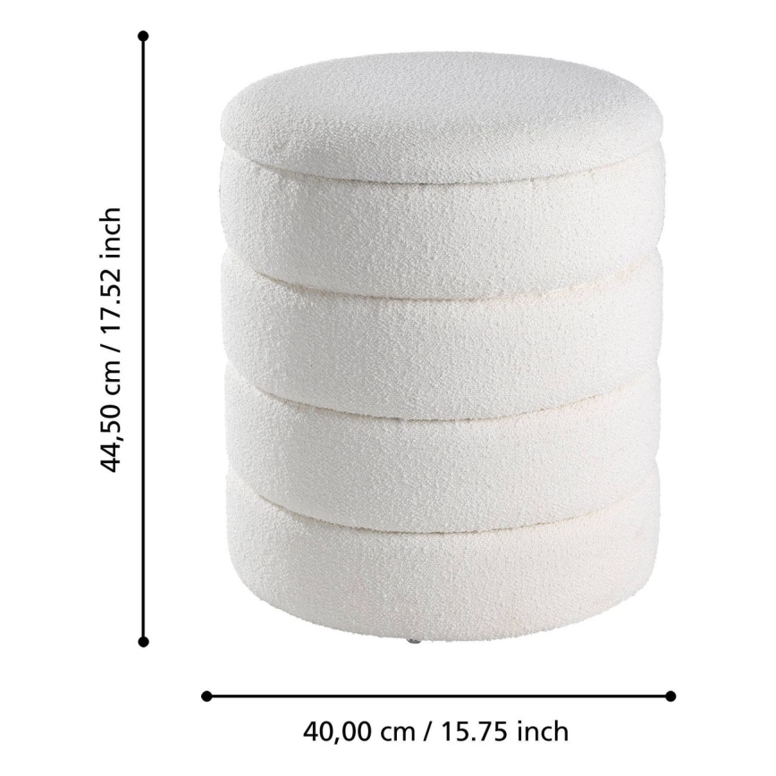 Eglo - SADA 2x Taburet pr. 33,5/40 cm bílá