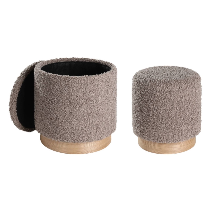Eglo - SADA 2x Taburet pr. 31,5/38,5 cm hnědá