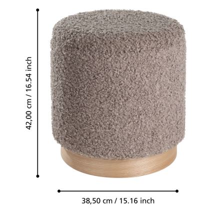 Eglo - SADA 2x Taburet pr. 31,5/38,5 cm hnědá