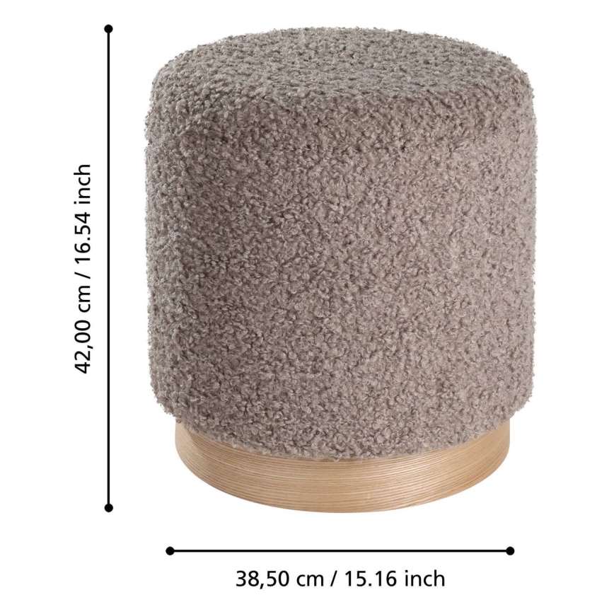 Eglo - SADA 2x Taburet pr. 31,5/38,5 cm hnědá