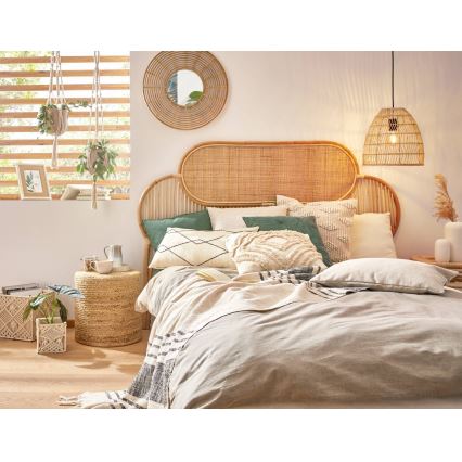 Eglo - Nástěnné zrcadlo pr. 55 cm bambus