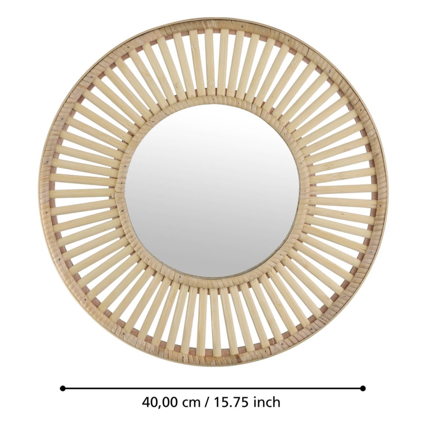 Eglo 425037 - Nástěnné zrcadlo MITSUKE pr. 40 cm bambus
