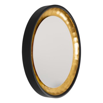 Eglo 425062 - Nástěnné zrcadlo BONTANG pr. 90 cm černá/zlatá