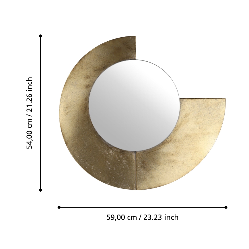 Eglo 425078 - Nástěnné zrcadlo TOAMASINA 54x59 cm zlatá