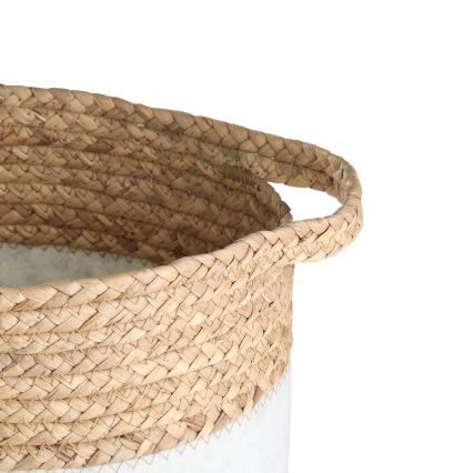 Eglo 426584 - SADA 2x Dekorační koš NANAE 30x31 cm bílá/béžová