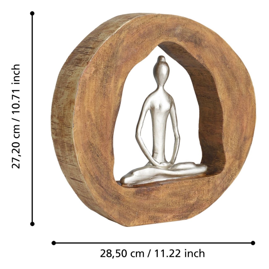 Eglo - Dekorace 27,2x28,5 cm dřevo/pryskyřice