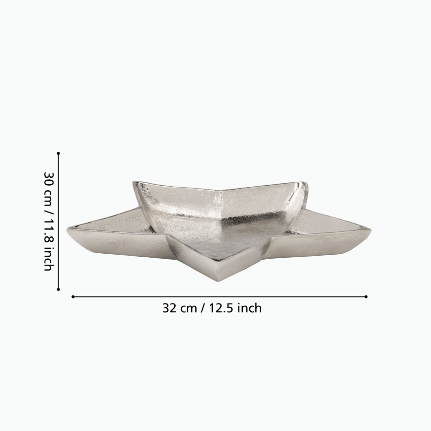 Eglo 427425 - Dekorační podnos AMBOLOSY 30x32 cm stříbrná