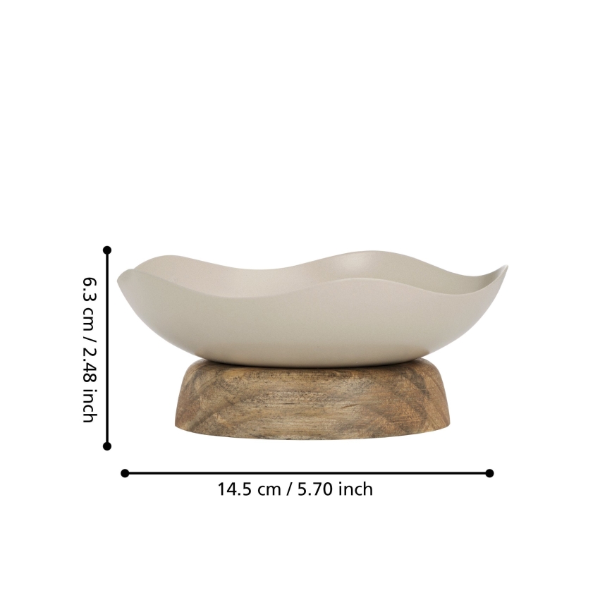 Eglo - Dekorační podnos pr. 14,5 cm béžová
