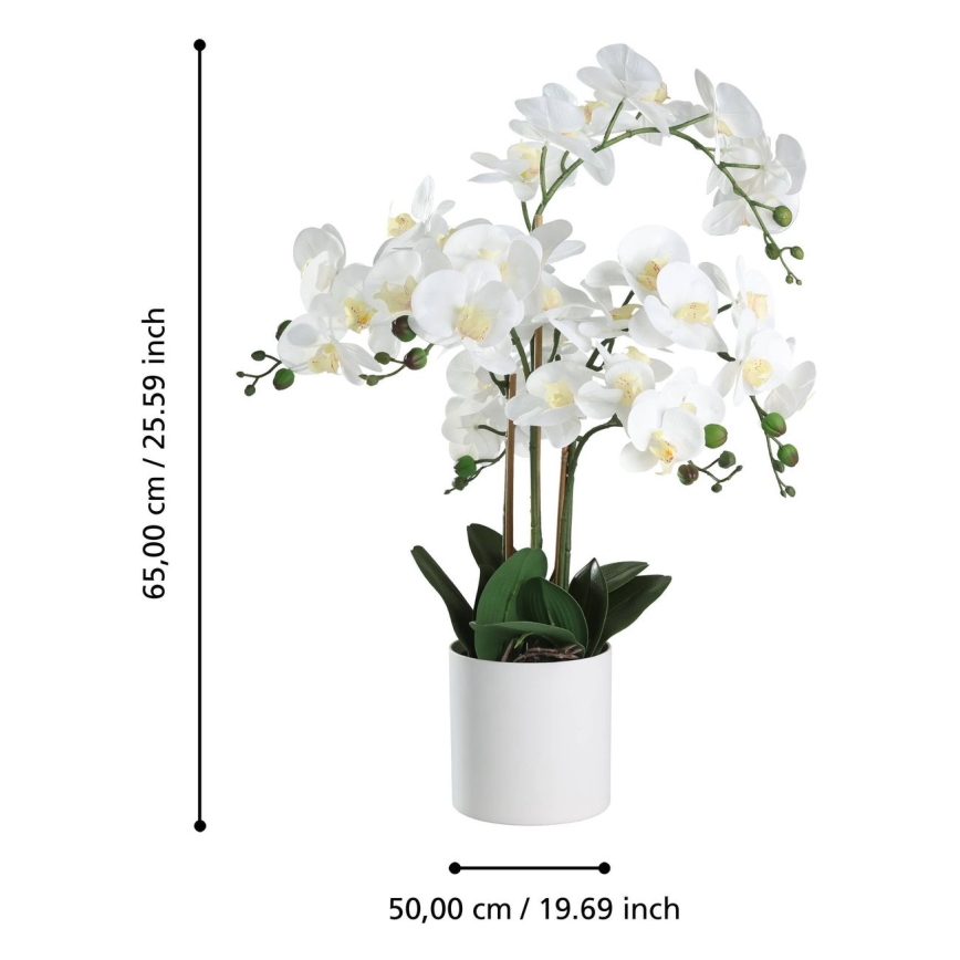 Eglo - Umělá rostlina v květináči 65x50 cm orchidej