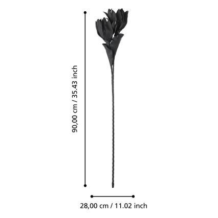 Eglo - Umělá květina 90 cm černá