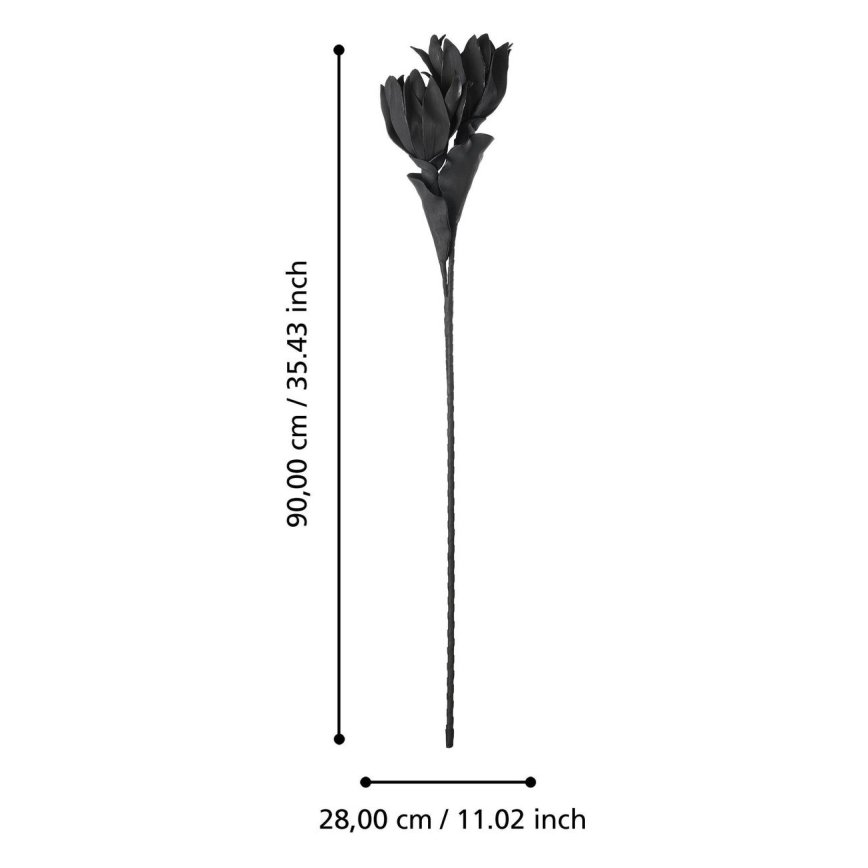 Eglo - Umělá květina 90 cm černá