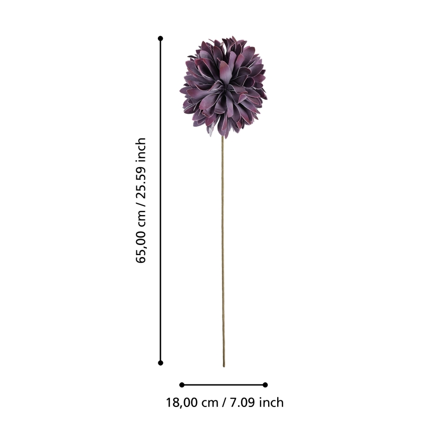 Eglo - Umělá květina 65 cm fialová