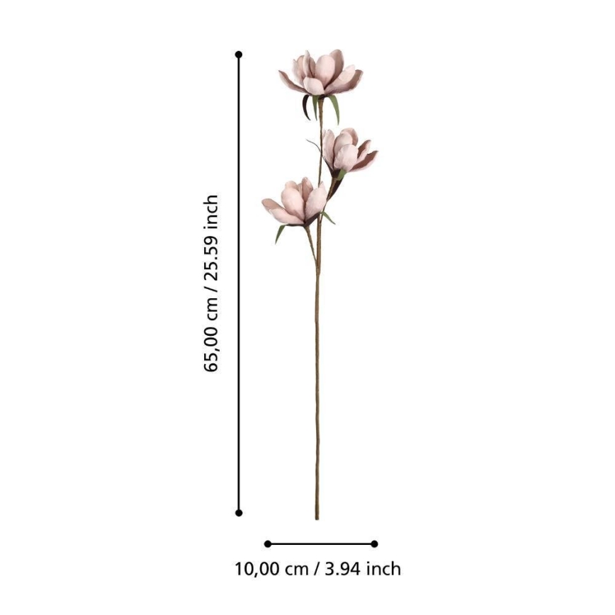 Eglo - Umělá květina 65 cm růžová
