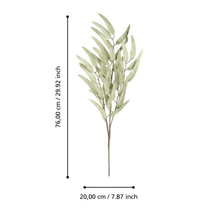 Eglo - Umělá květina 76 cm zelená