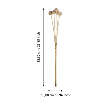 Eglo - Umělá květina 58,5 cm zlatá