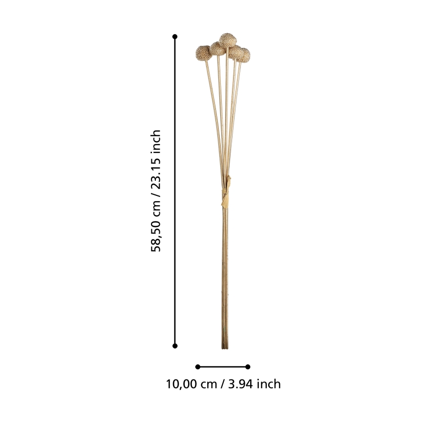 Eglo - Umělá květina 58,5 cm zlatá