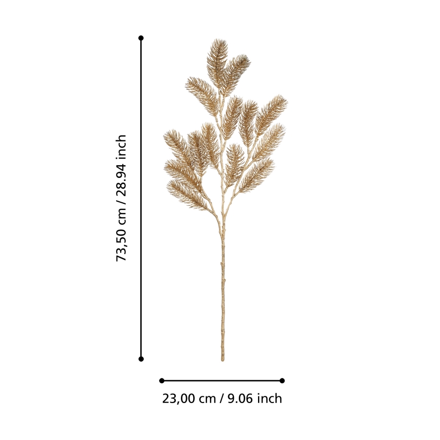 Eglo - Umělá vánoční větvička 73,5 cm zlatá
