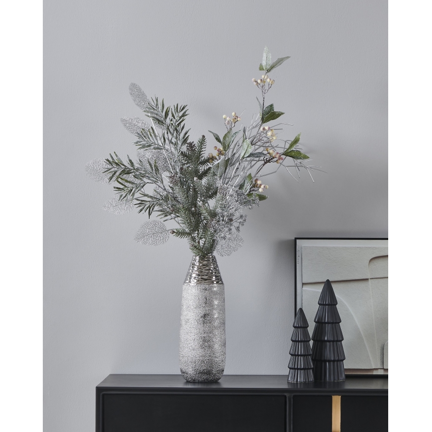 Eglo - Umělá květina 53 cm stříbrná