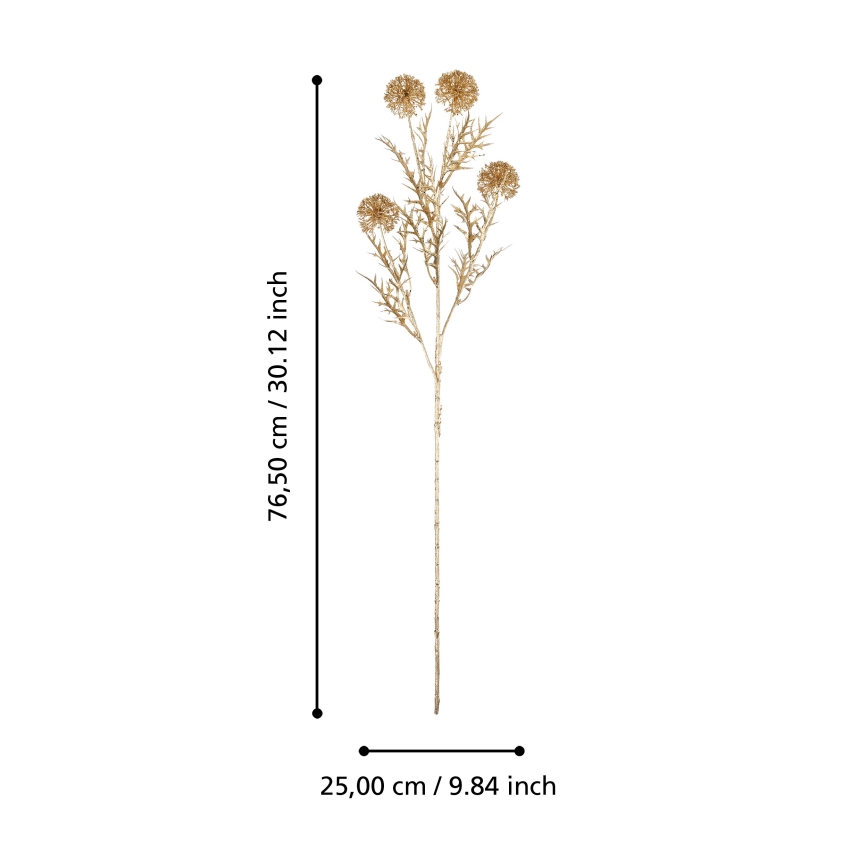 Eglo - Umělá květina 76,5 cm zlatá
