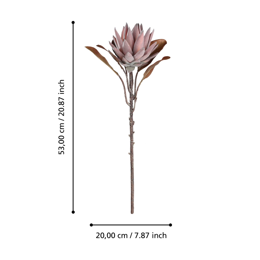 Eglo - Umělá květina 53 cm růžová