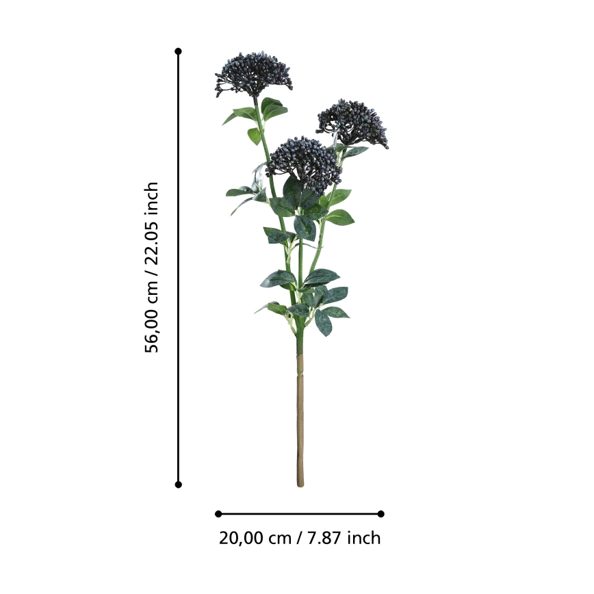 Eglo - Umělá květina 56 cm modrá/zelená