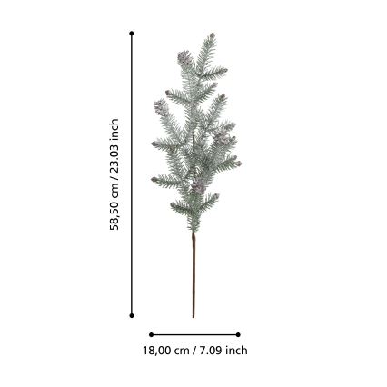 Eglo - Umělá vánoční větvička 58,5 cm zelená