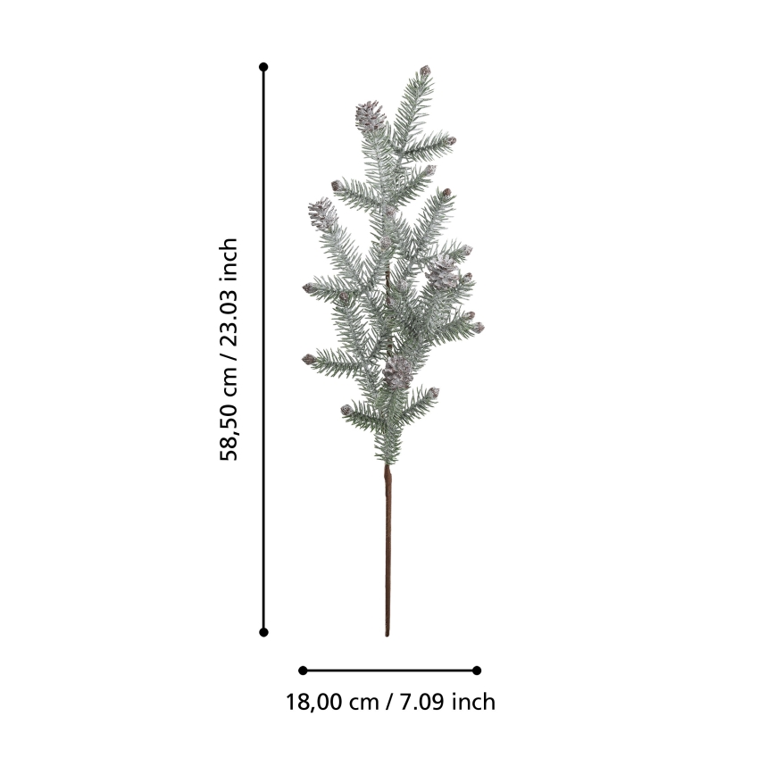 Eglo - Umělá vánoční větvička 58,5 cm zelená