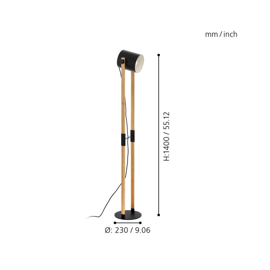 Eglo - Stojací lampa 1xE27/28W/230V