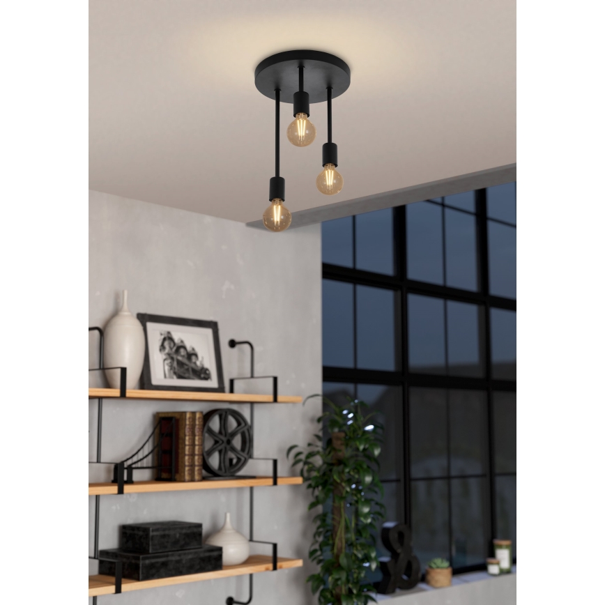 Eglo - Lustr na tyči 3xE27/60W/230V