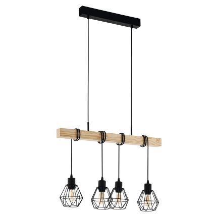 Eglo - Lustr na lanku TOWNSHEND 4xE27/60W/230V basket