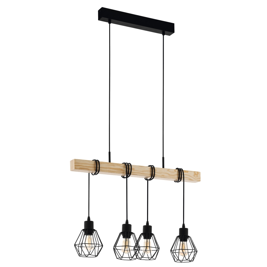 Eglo - Lustr na lanku TOWNSHEND 4xE27/60W/230V basket