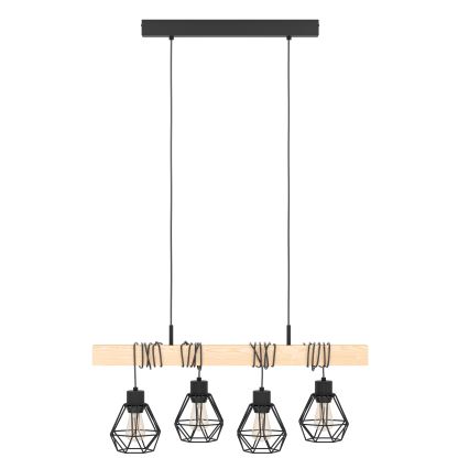 Eglo - Lustr na lanku TOWNSHEND 4xE27/60W/230V basket