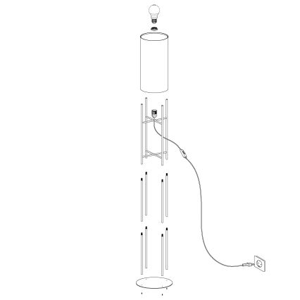 Eglo - Stojací lampa 1xE27/60W/230V