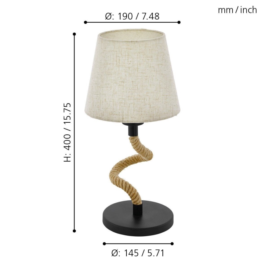 Eglo - Stolní lampa 1xE27/28W/230V