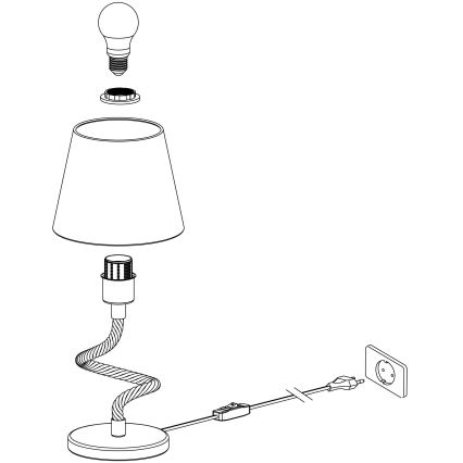 Eglo - Stolní lampa 1xE27/28W/230V
