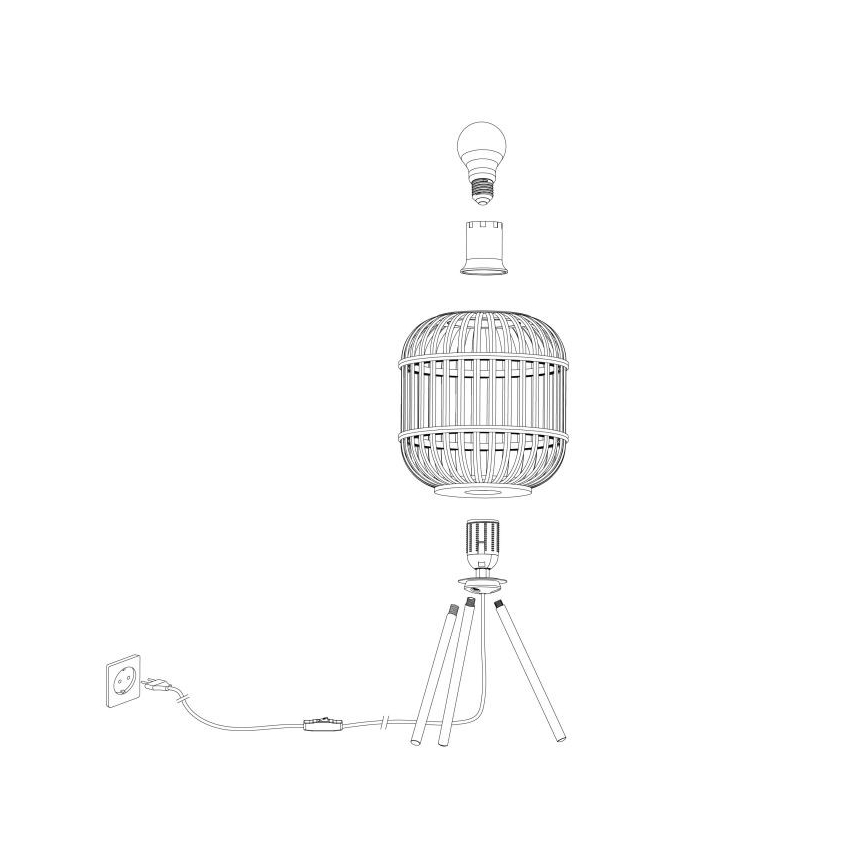 Eglo - Stolní lampa 1xE27/28W/230V