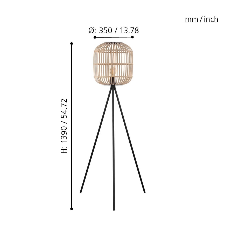 Eglo - Stojací lampa 1xE27/28W/230V