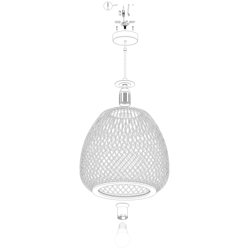 Eglo - Lustr na lanku 1xE27/40W/230V