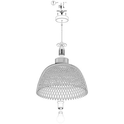 Eglo - Lustr na lanku 1xE27/40W/230V
