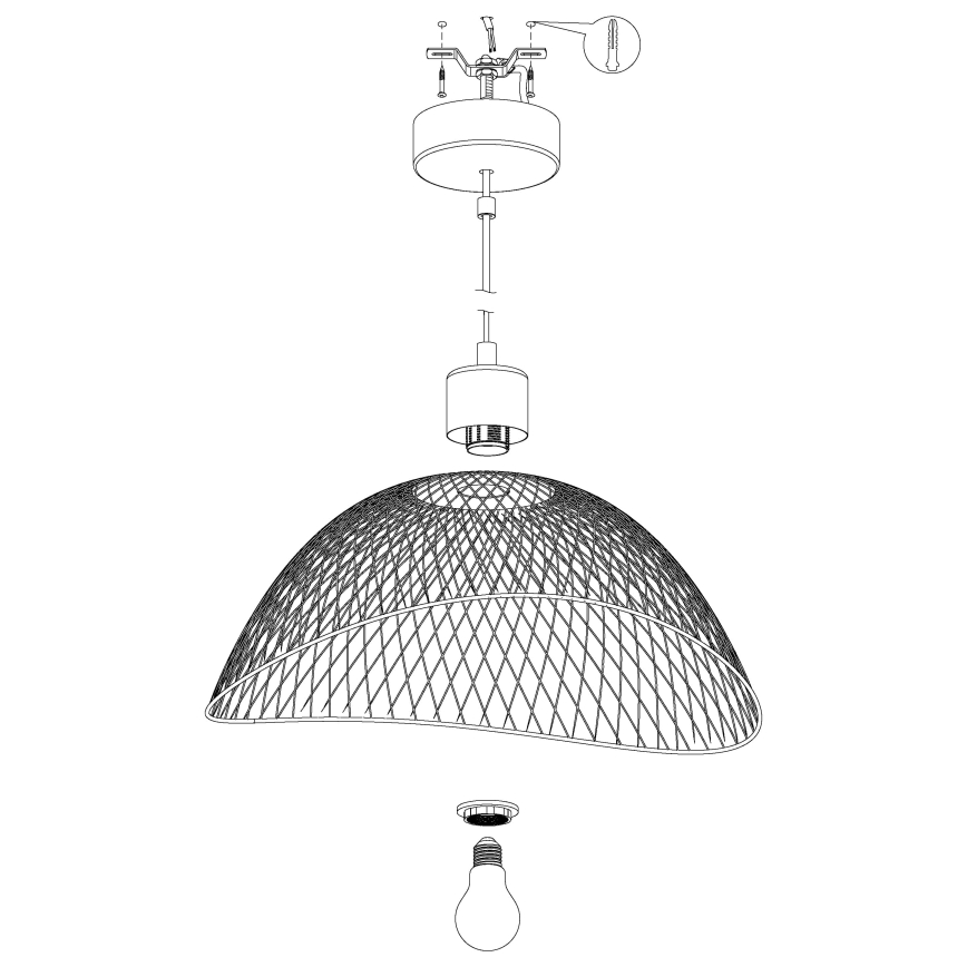 Eglo - Lustr na lanku 1xE27/60W/230V