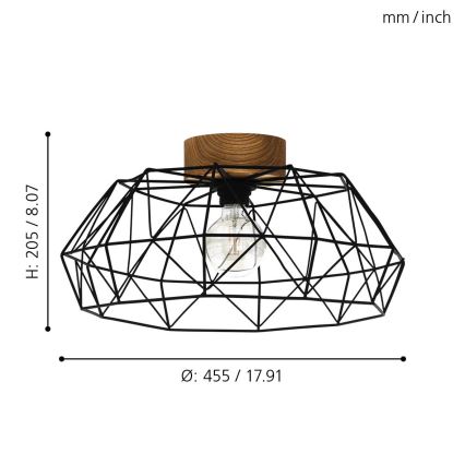 Eglo - Stropní svítidlo 1xE27/60W/230V