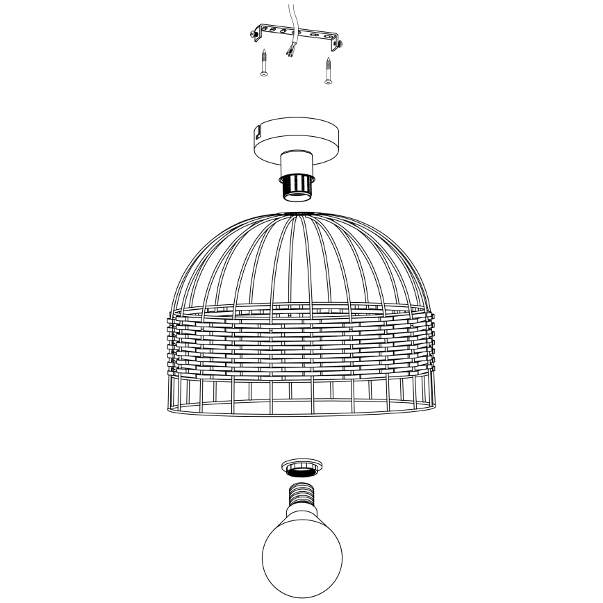 Eglo - Stropní svítidlo 1xE27/60W/230V